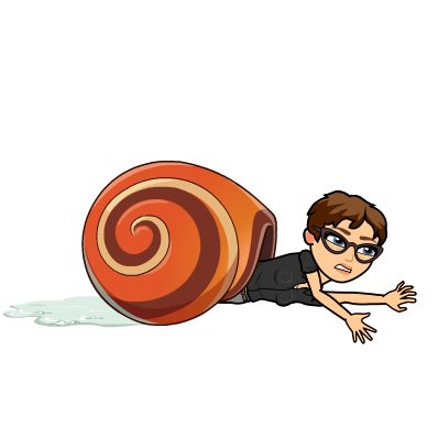 Ms Kelly as snail
